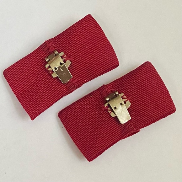 Bandolino Bollo Pumps Dark Red Kid Leather Clip-On Bows Italy Sz 8 *NIB*VTG*80s* - Picture 9 of 15